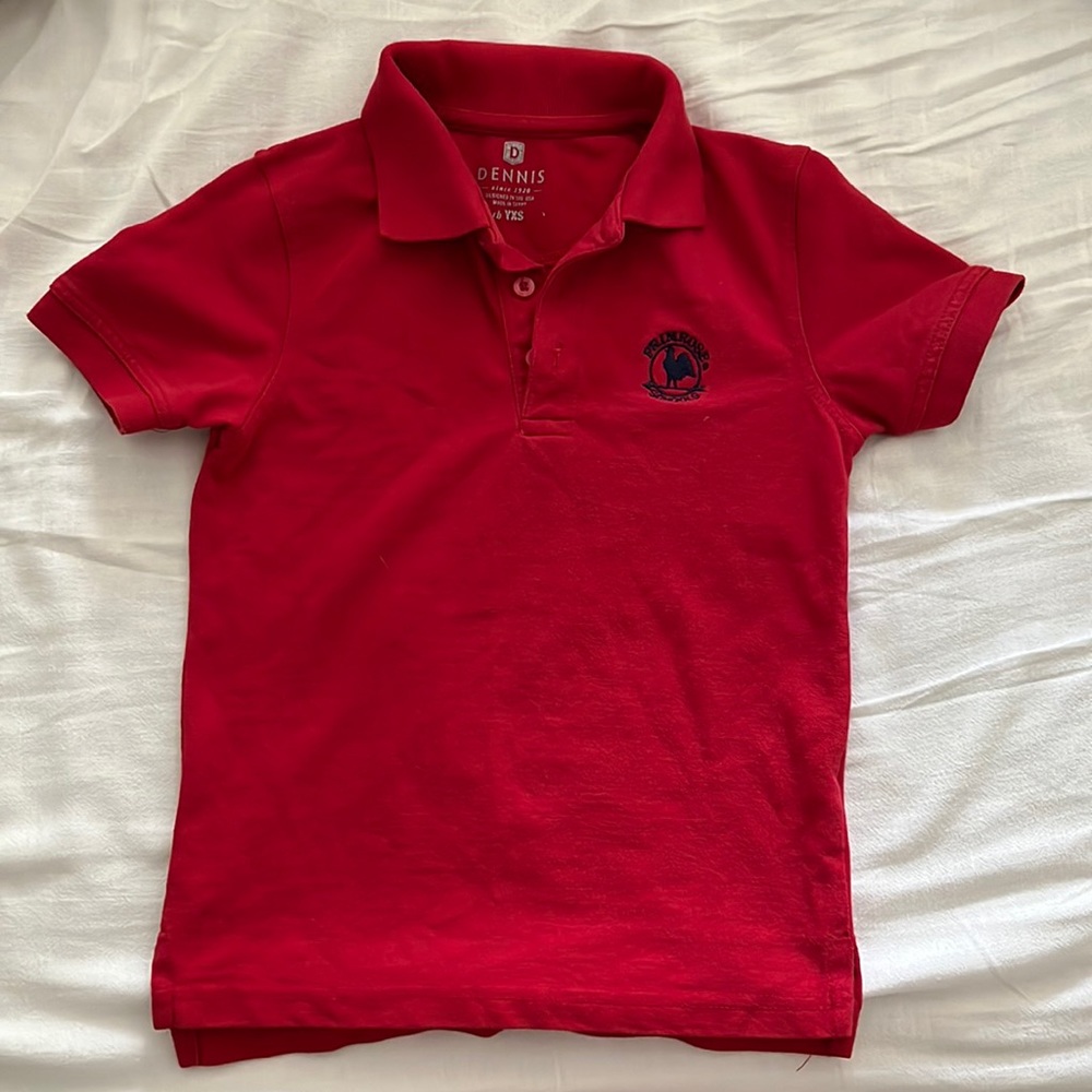 Primrose School XS red polo shirt- gently used